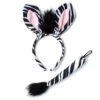 Zebra Ears And Tail Dress Up Set