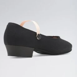 Bloch Accent Low Heel Canvas Character Shoe Black -Dance Direct Store bl326 black 4