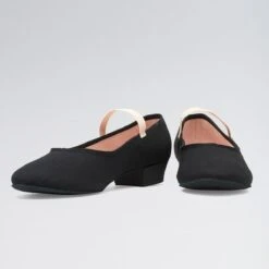 Bloch Accent Low Heel Canvas Character Shoe Black -Dance Direct Store bl326 black 5