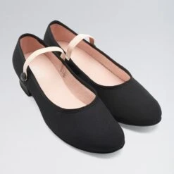 Bloch Accent Low Heel Canvas Character Shoe Black -Dance Direct Store bl326 black 6