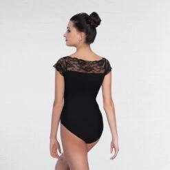 1st Position Lace Top Fashion Leotard -Dance Direct Store black fd012 21 5