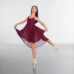 1st Position Camisole Skirted Leotard -Dance Direct Store burgundy cold0006 burgundy 5