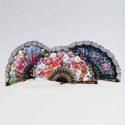 Black Floral Fan Assorted