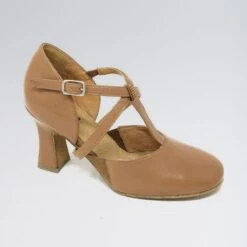 So Danca T-Strapped Elasticated Gussets 3 Inches Heel Character Shoes -Dance Direct Store caramel sd153 car b 1
