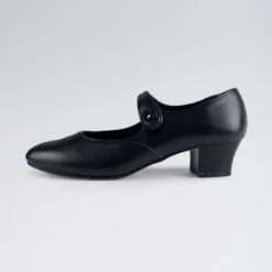 1st Position Cuban Heel PU Character Shoes With Button