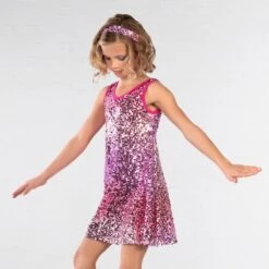 1st Position Ombré Sequin Swing Dress -Dance Direct Store cogl0150 1