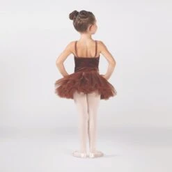 1st Position Basic Velour Tutu -Dance Direct Store cotu0059 brown 001