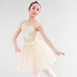 1st Position Romantic Tutu With Flowers And Glitter Net Skirt 23 1st Position Romantic Tutu With Flowers And Glitter Net Skirt -Dance Direct Store cotu0082 cha 2