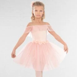 1st Position Romantic Tutu With Flowers And Glitter Net Skirt