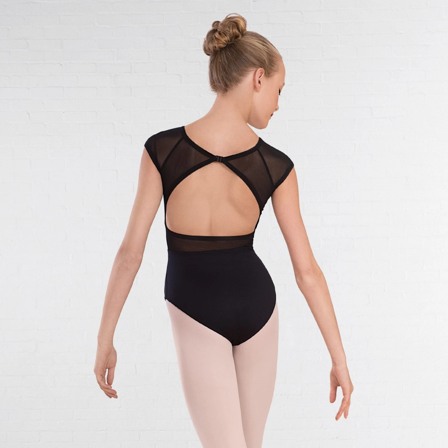 1st Position Raglan Sleeve Open Back Mesh Panel Leotard 3 1st Position Raglan Sleeve Open Back Mesh Panel Leotard - Image 3