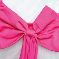 1st Position Scoop Neck Net Overlay Romantic Tutu With Contrasting Bow Trim 6 1st Position Scoop Neck Net Overlay Romantic Tutu With Contrasting Bow Trim -Dance Direct Store fpc23042 whiteneonpink 6