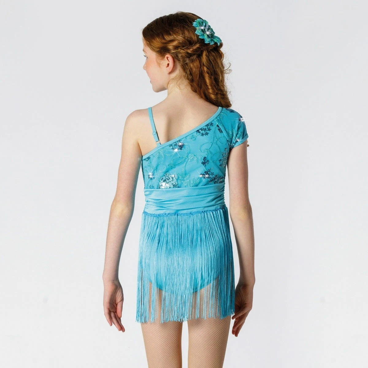 1st Position Sequinned Bodice Leotard With Fringe Skirt 2 1st Position Sequinned Bodice Leotard With Fringe Skirt - Image 2