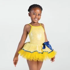 1st Position Sequinned Tutu With Ribbon Bow And Trim