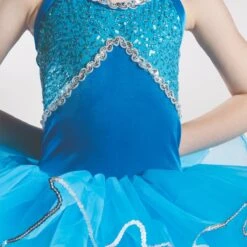 1st Position Velvet Bodice With Sequin Trim Tutu -Dance Direct Store fpc25033a electric blue 005