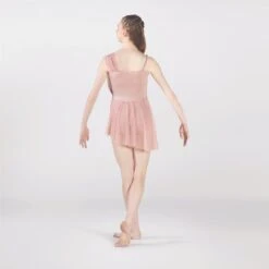 1st Position Diagonal Sequin Panelled Dress With Mesh Overlay 11 1st Position Diagonal Sequin Panelled Dress With Mesh Overlay -Dance Direct Store fpc25044a soft pink 001