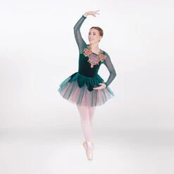 1st Position Long Sleeve Tutu With Applique -Dance Direct Store fpc25086b 5 1