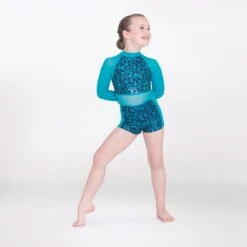 1st Position Geometric Panelled Biketard 8 1st Position Geometric Panelled Biketard -Dance Direct Store fpc25089b 4 1