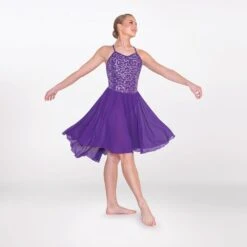 1st Position Crossed Strap Sequin Lyrical Dress
