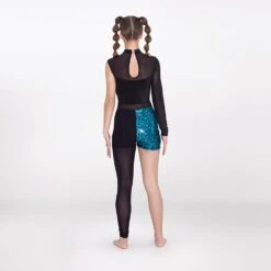 1st Position Geometric Panelled Catsuit -Dance Direct Store fpc25113b 2 1