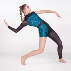 1st Position Geometric Panelled Catsuit