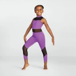 1st Position Mesh Panelled Catsuit 19 1st Position Mesh Panelled Catsuit -Dance Direct Store fpc26001a pur may 2025 06