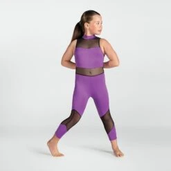 1st Position Mesh Panelled Catsuit 23 1st Position Mesh Panelled Catsuit -Dance Direct Store fpc26001a pur may 2025 08