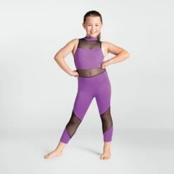 1st Position Mesh Panelled Catsuit 22 1st Position Mesh Panelled Catsuit -Dance Direct Store fpc26001a pur may 2025 15