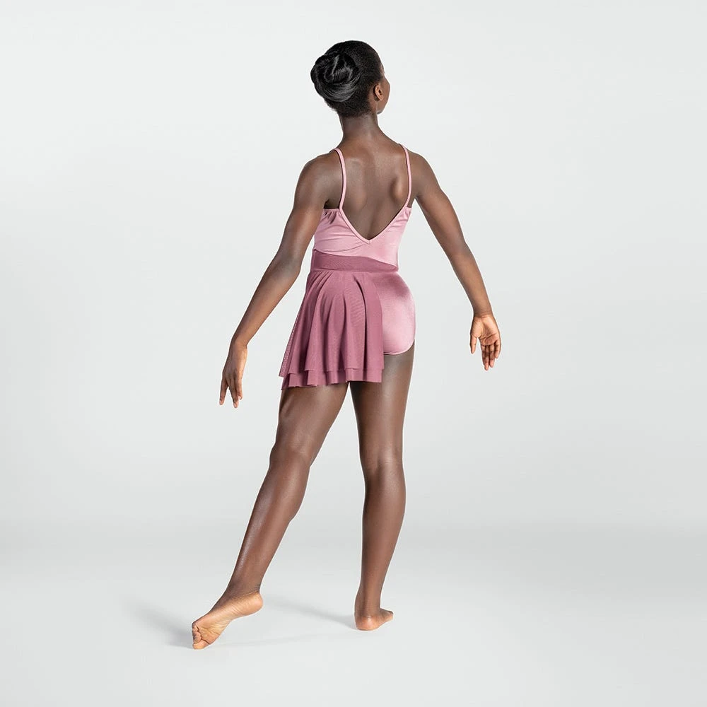 1st Position Appliqued Leotard With Stretch Mesh Bustle 4 1st Position Appliqued Leotard With Stretch Mesh Bustle - Image 4