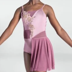 1st Position Appliqued Leotard With Stretch Mesh Bustle 9 1st Position Appliqued Leotard With Stretch Mesh Bustle -Dance Direct Store fpc26061a pnk may 2025 005