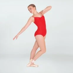 1st Position Lycra Low Back Leotard 14 1st Position Lycra Low Back Leotard -Dance Direct Store fpd24pl12l red 1