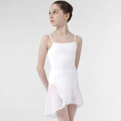 1st Position Childs Wrap Skirt 11 1st Position Childs Wrap Skirt -Dance Direct Store fpd24pl69c white