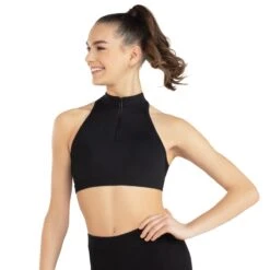 1st Position Mock Neck Zip Front Bra