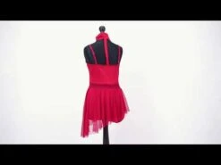 1st Position Halterneck Dress With Cutaway Mesh Panels At Waist 11 1st Position Halterneck Dress With Cutaway Mesh Panels At Waist -Dance Direct Store hqdefault 187