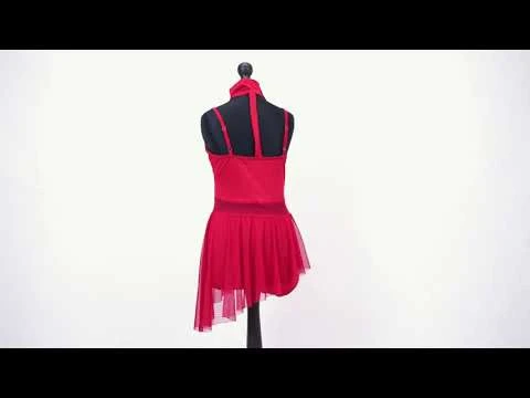 1st Position Halterneck Dress With Cutaway Mesh Panels At Waist 6 1st Position Halterneck Dress With Cutaway Mesh Panels At Waist - Image 6