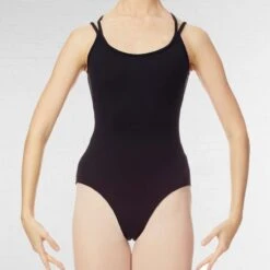 Intermezzo Double Strap Open Back Leotard -Dance Direct Store im31559 blk