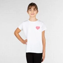 Little Ballerina Heart Motif T-Shirt