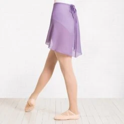 1st Position Childs Wrap Skirt 13 1st Position Childs Wrap Skirt -Dance Direct Store pl69 lavender back 1