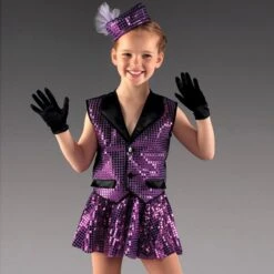 Sequin Skirt (Child One Size) -Dance Direct Store purple w25l 2 1