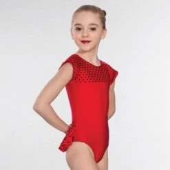 1st Position Natasha Dotty Bum Frill Leotard -Dance Direct Store red q17 red 1