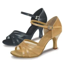 Roch Valley Aphrodite Ladies Ballroom Satin Shoe 2.75 Inch Slim Flared Heel