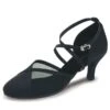 Roch Valley Bona Ladies Ballroom Satin Shoe With X Straps 2.2 Inch Slim Flared Heel