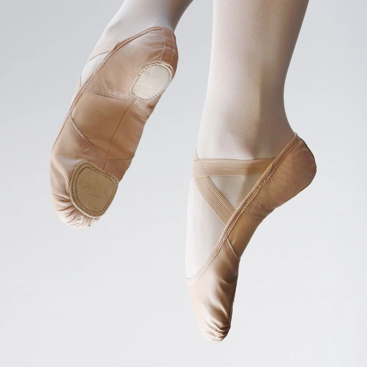 So Danca SuperPro Leather Split Sole Ballet Shoe With Stretch Insert 2 So Danca SuperPro Leather Split Sole Ballet Shoe With Stretch Insert - Image 2