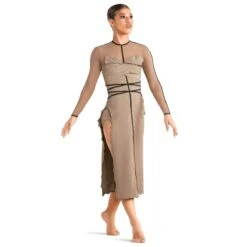 2-Die-4 'Cataclysm' Long Sleeve Lyrical Dance Costume 9 2-Die-4 'Cataclysm' Long Sleeve Lyrical Dance Costume -Dance Direct Store td24439 dust 3 w