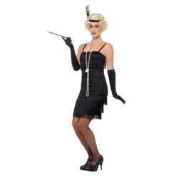 Flapper Costume With Short Dress -Dance Direct Store ua2418 black 4