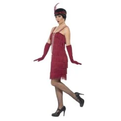Flapper Costume With Short Dress -Dance Direct Store ua2418 burgundy 2