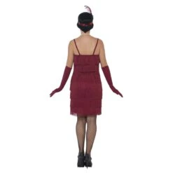 Flapper Costume With Short Dress -Dance Direct Store ua2418 burgundy 3