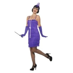 Flapper Costume With Short Dress -Dance Direct Store ua2418 purple 1