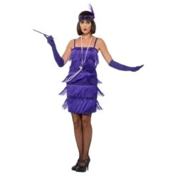 Flapper Costume With Short Dress -Dance Direct Store ua2418 purple 4