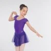 UTD "Milly" Primary 1 To Level 1 Ballet Voile Skirted Cap Sleeved Violet Leotard