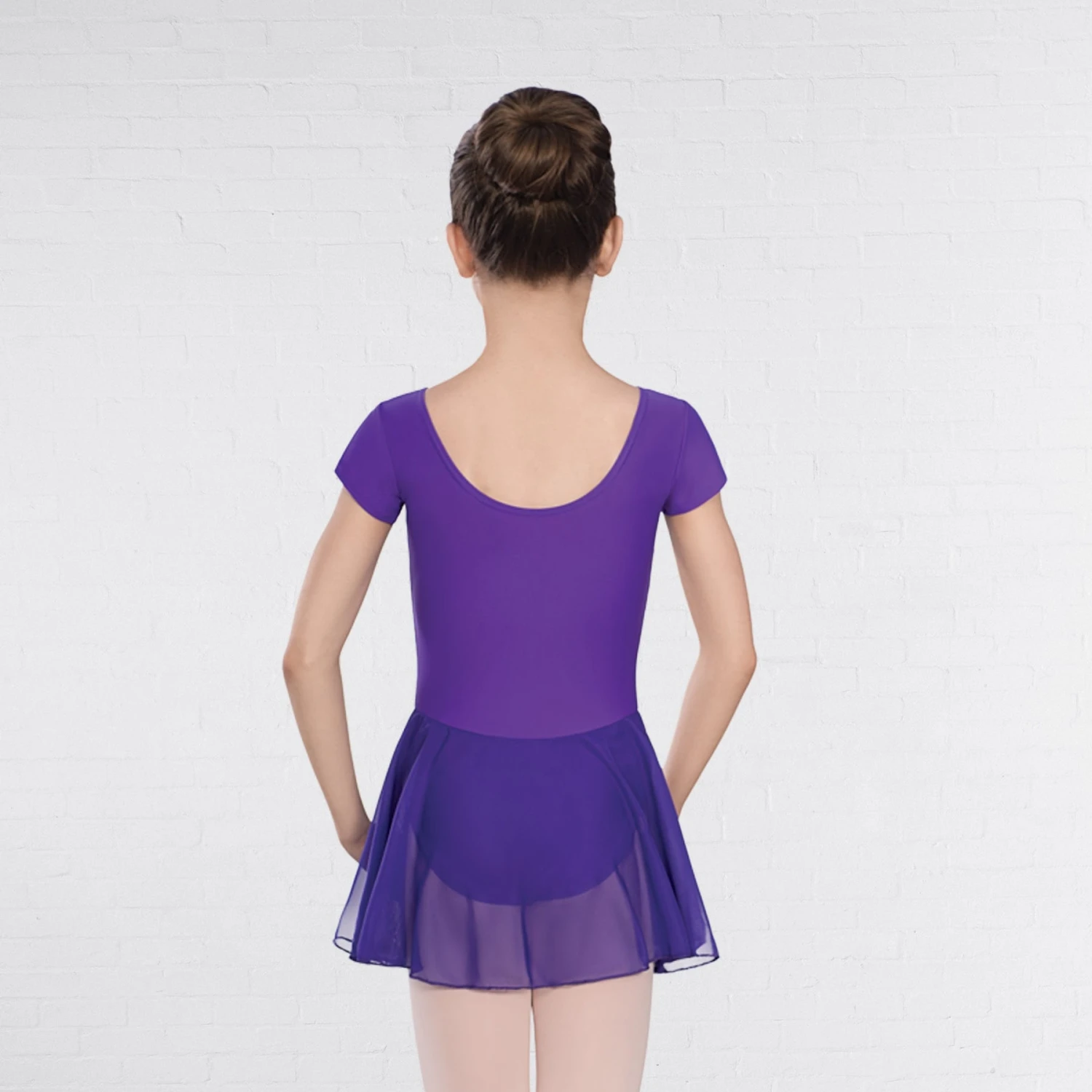 UTD "Milly" Primary 1 To Level 1 Ballet Voile Skirted Cap Sleeved Violet Leotard 2 UTD "Milly" Primary 1 To Level 1 Ballet Voile Skirted Cap Sleeved Violet Leotard - Image 2